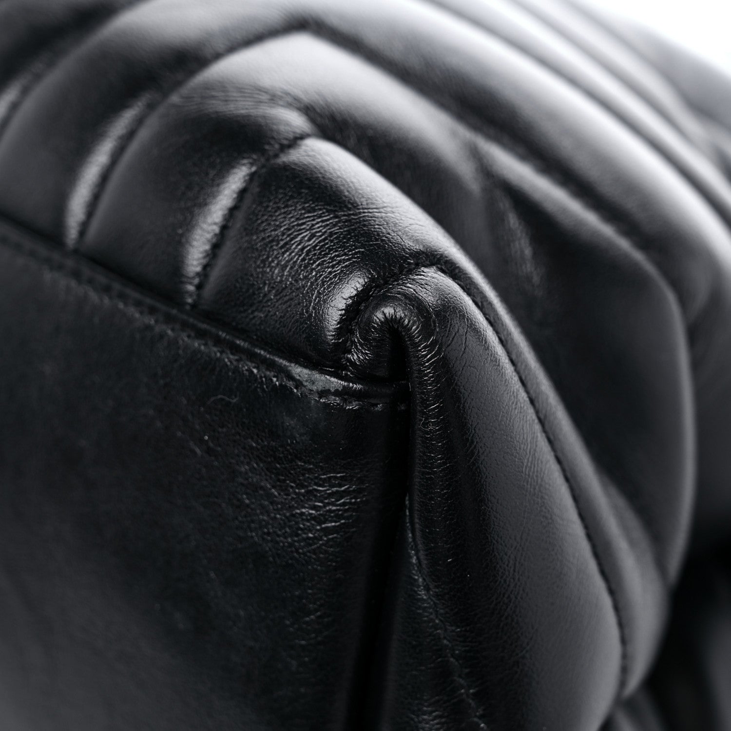 Saint Laurent Calfskin Y Quilted Monogram MonochromeMedium Loulou Chain Satchel Black 12 of 18