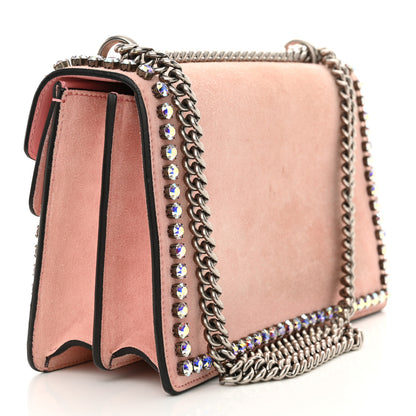 Gucci Suede Crystal Small Dionysus Shoulder Bag Peonia 3 of 12