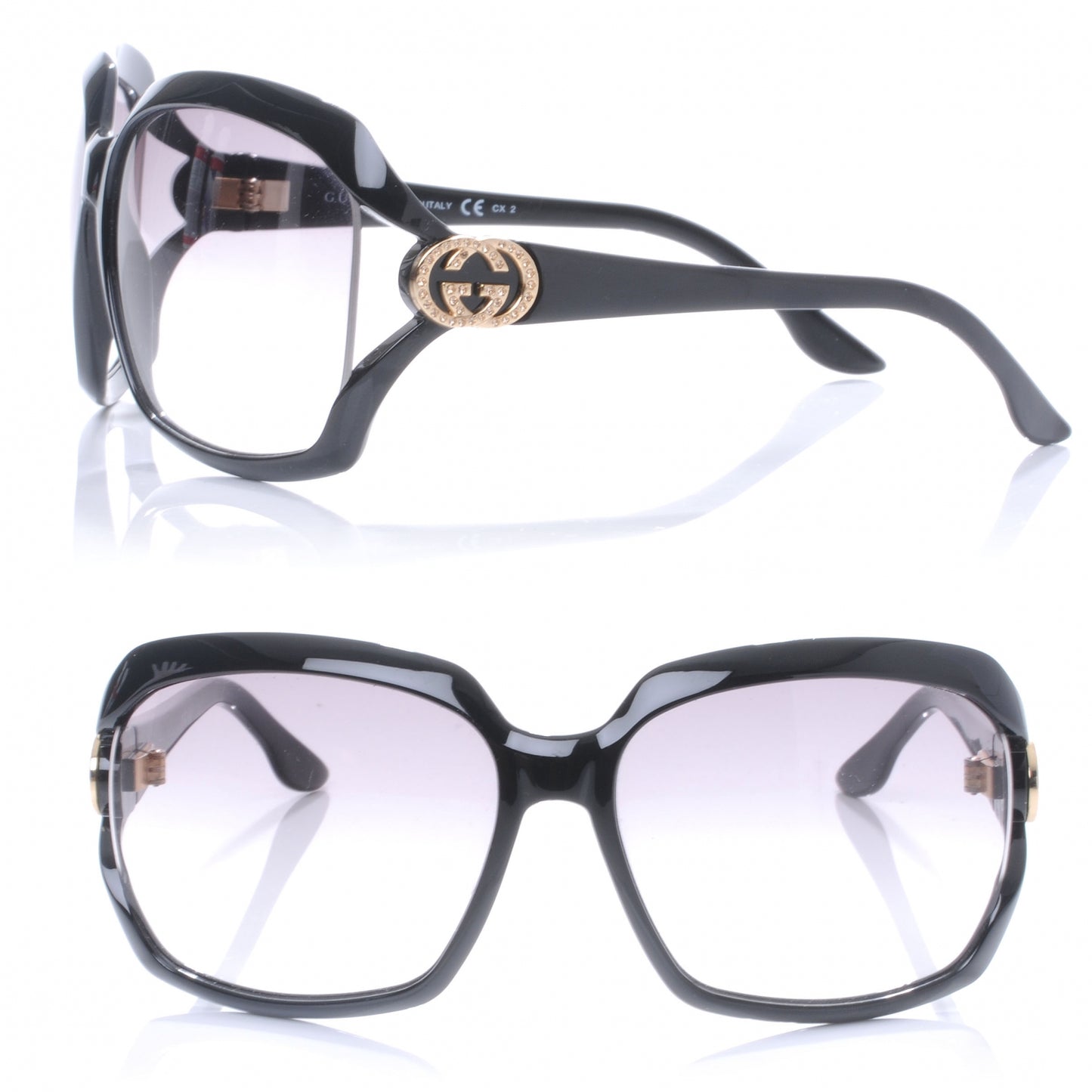 Crystal GG Sunglasses 3110 Black