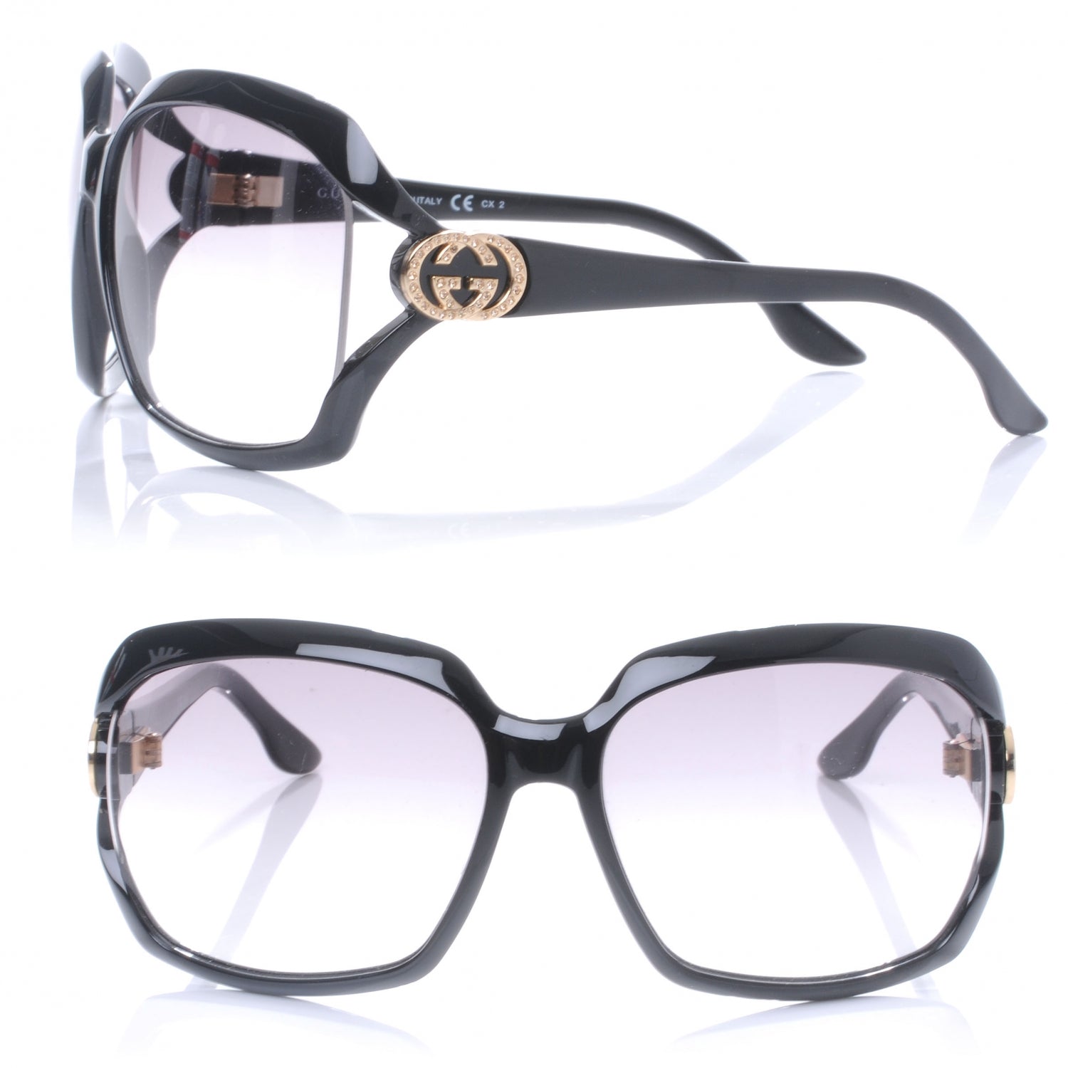Gucci Crystal GG Sunglasses 3110 Black 1 of 4