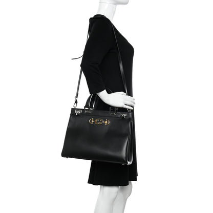 Gucci Smooth Calfskin Medium Zumi Top Handle Bag Black 2 of 10