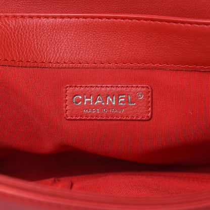 Chanel Calfskin New Medium Boy Reverso Flap Red 6 of 12