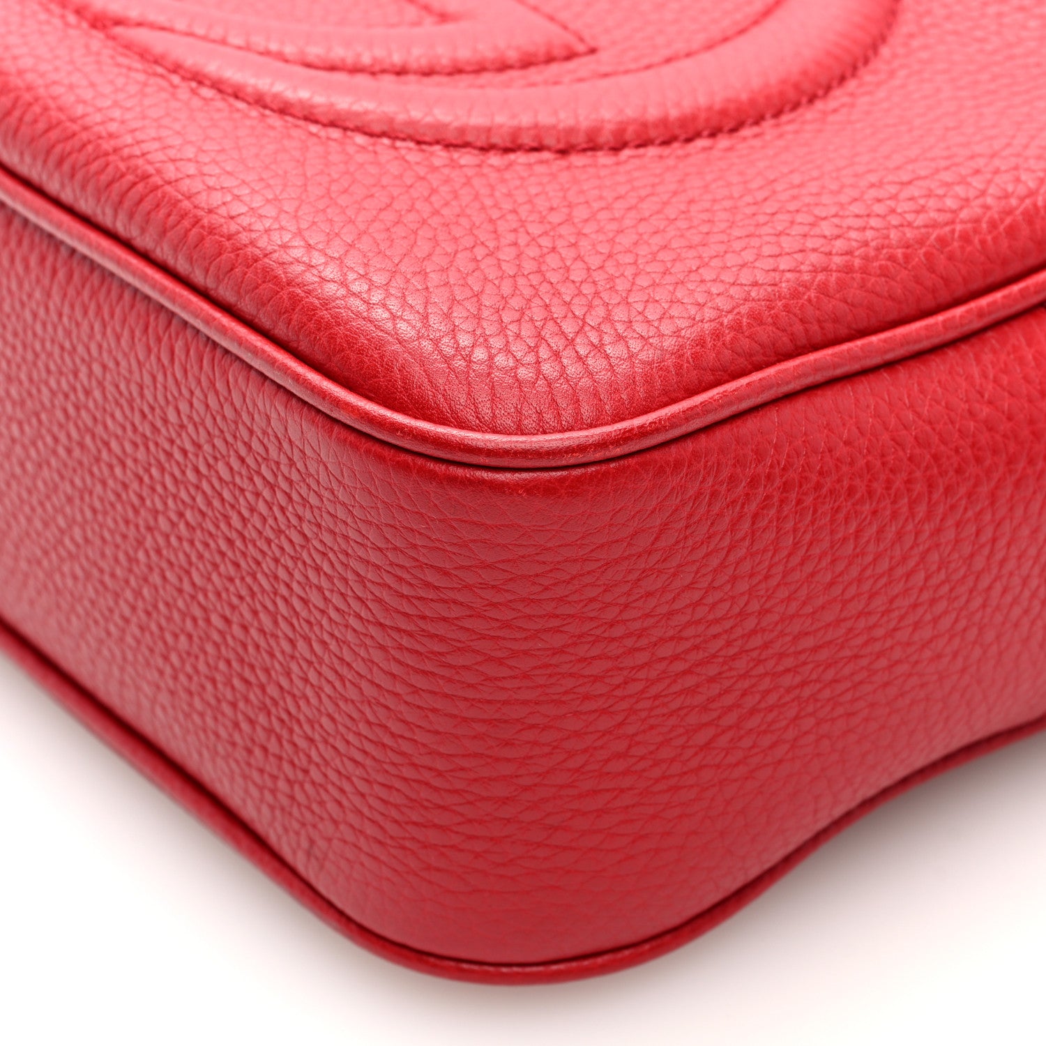 Gucci Pebbled Calfskin Small Soho Disco Bag Vibrant Red 10 of 10