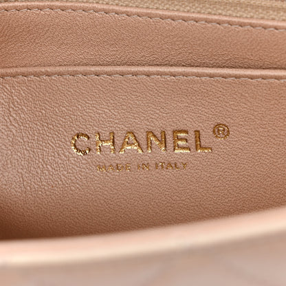 Chanel Iridescent Calfskin Quilted Mini Rectangular Flap Beige 6 of 12