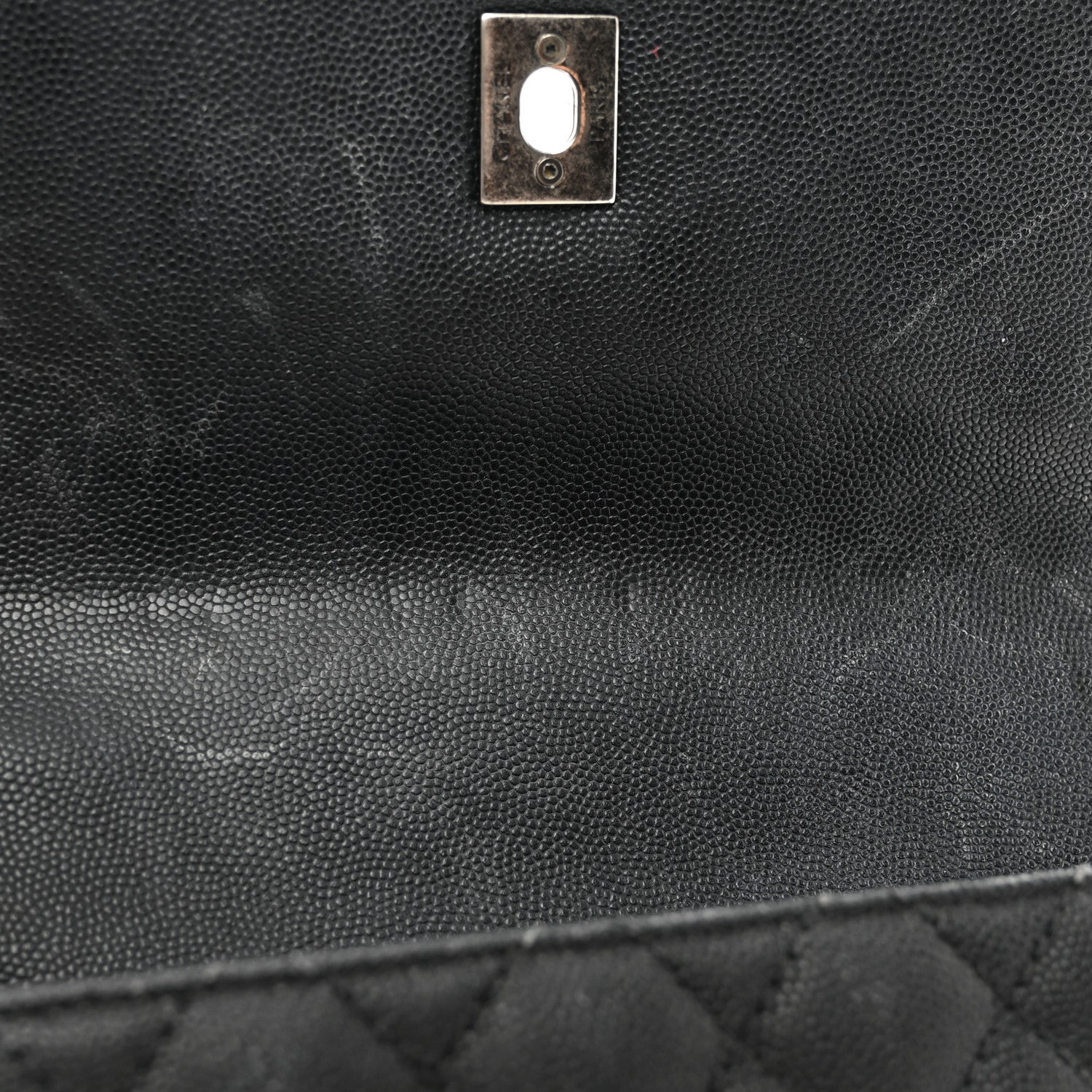 Chanel Caviar Lizard Embossed Quilted Mini Coco Handle Flap Black 11 of 12
