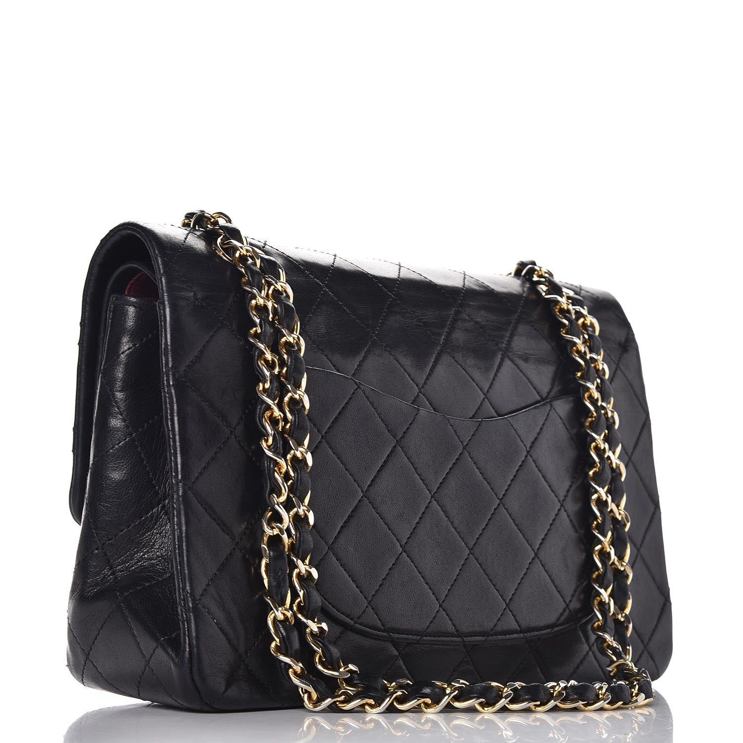 Chanel Lambskin Quilted Medium Double Flap Black 4 of 11