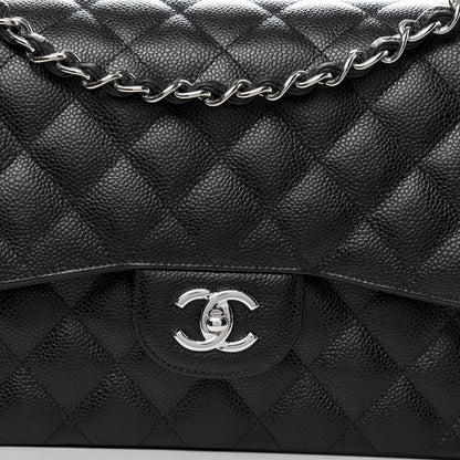 Chanel Caviar Quilted Jumbo Double Flap Black 10 of 11