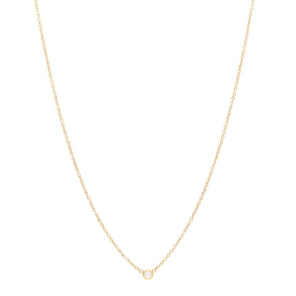 Tiffany 18K Yellow Gold Diamond .05ct Elsa Peretti Diamonds by the Yard Pendant Necklace 1 of 4