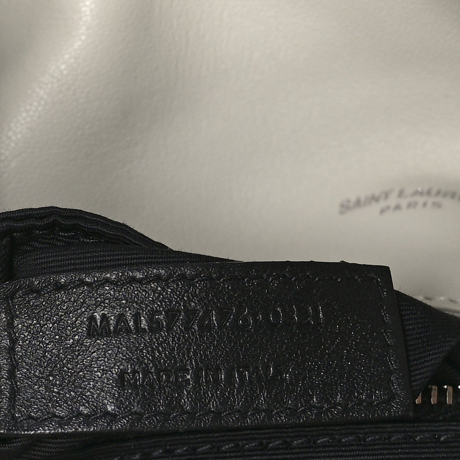 Saint Laurent Lambskin Quilted Small Loulou Puffer Monogram Chain Satchel Blanc Vintage 7 of 9
