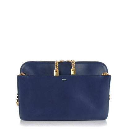 Chloe Calfskin Lucy Shoulder Bag Royal Navy 1 of 7