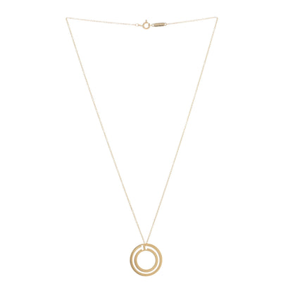 Tiffany 18K Yellow Gold T Circle Pendant Necklace 2 of 5