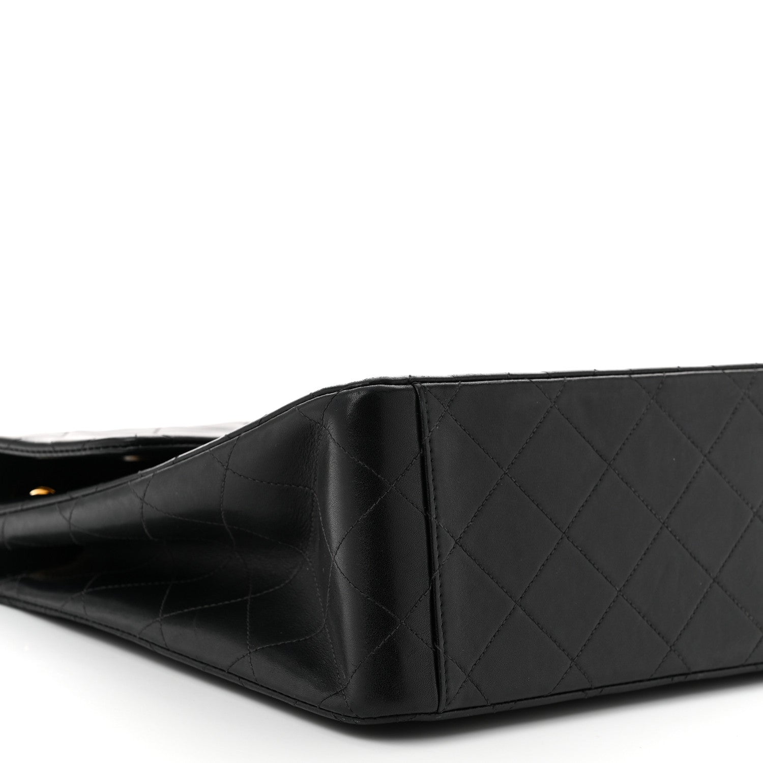 Chanel Lambskin Quilted XL Jumbo Single Flap Black 9 of 10