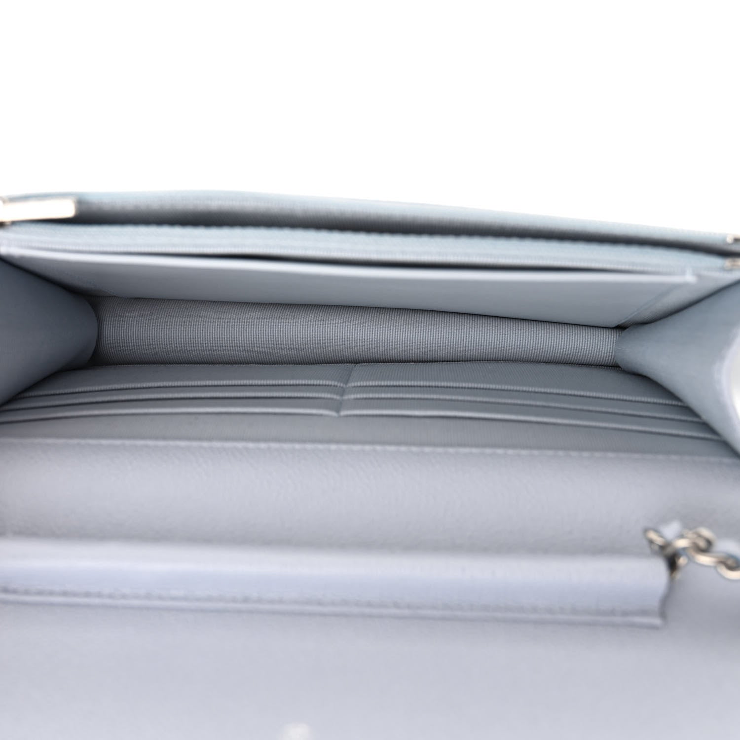 Chanel Caviar Quilted Wallet on Chain WOC Light Blue 5 of 11