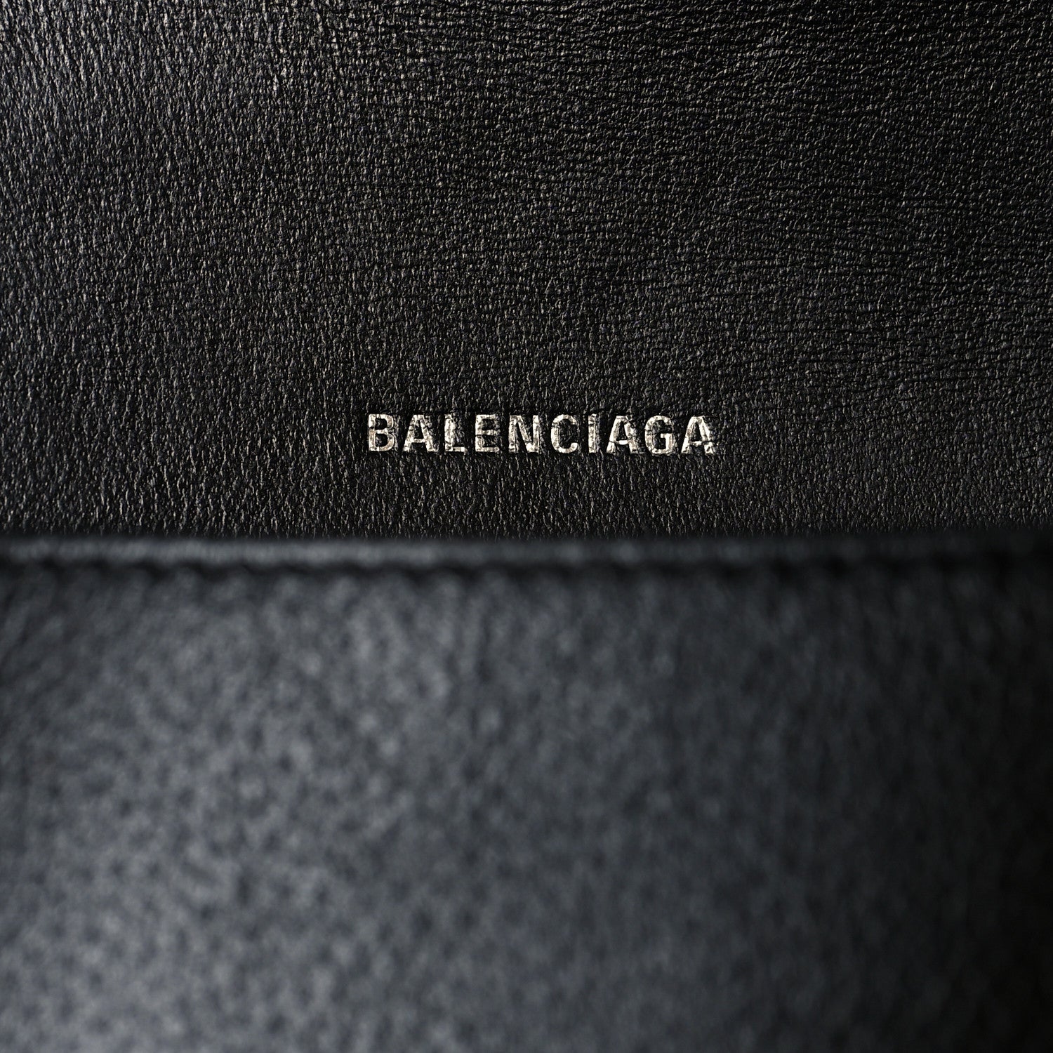 Balenciaga Grained Calfskin Small Hourglass Top Handle Bag Black 6 of 10