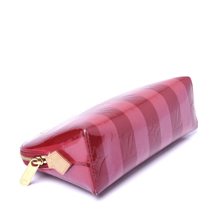 Louis Vuitton Vernis Rayures Cosmetic Pouch Pomme D'Amour 4 of 10