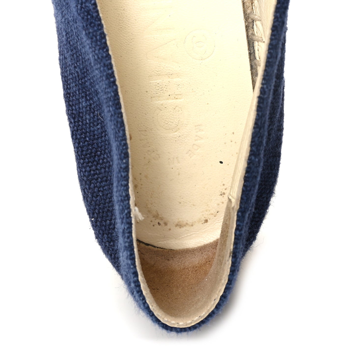 Denim Toile CC Espadrilles 37 Navy Black