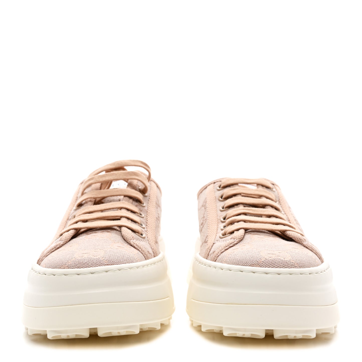 GG Monogram Womens 1977 Tennis Platform 52mm Sneakers 36.5 Skin Rose