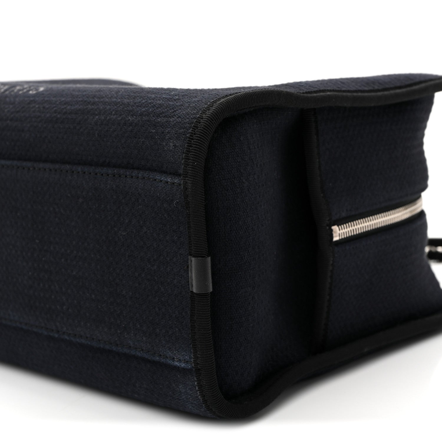 Chanel Mixed Fibers Deauville Bowling Bag Black 10 of 10