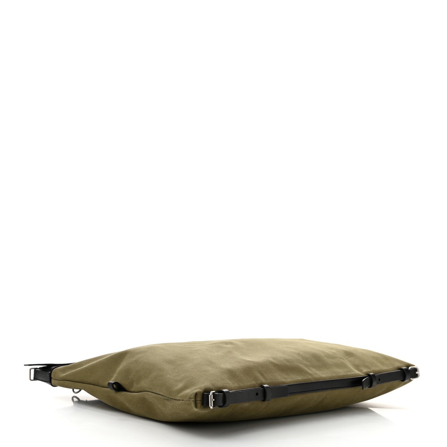 Canvas Calfskin Gabardine Convertible ID Khaki Black