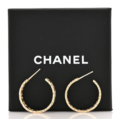 Chanel Metal CC Hoop Earrings Gold 5 of 5