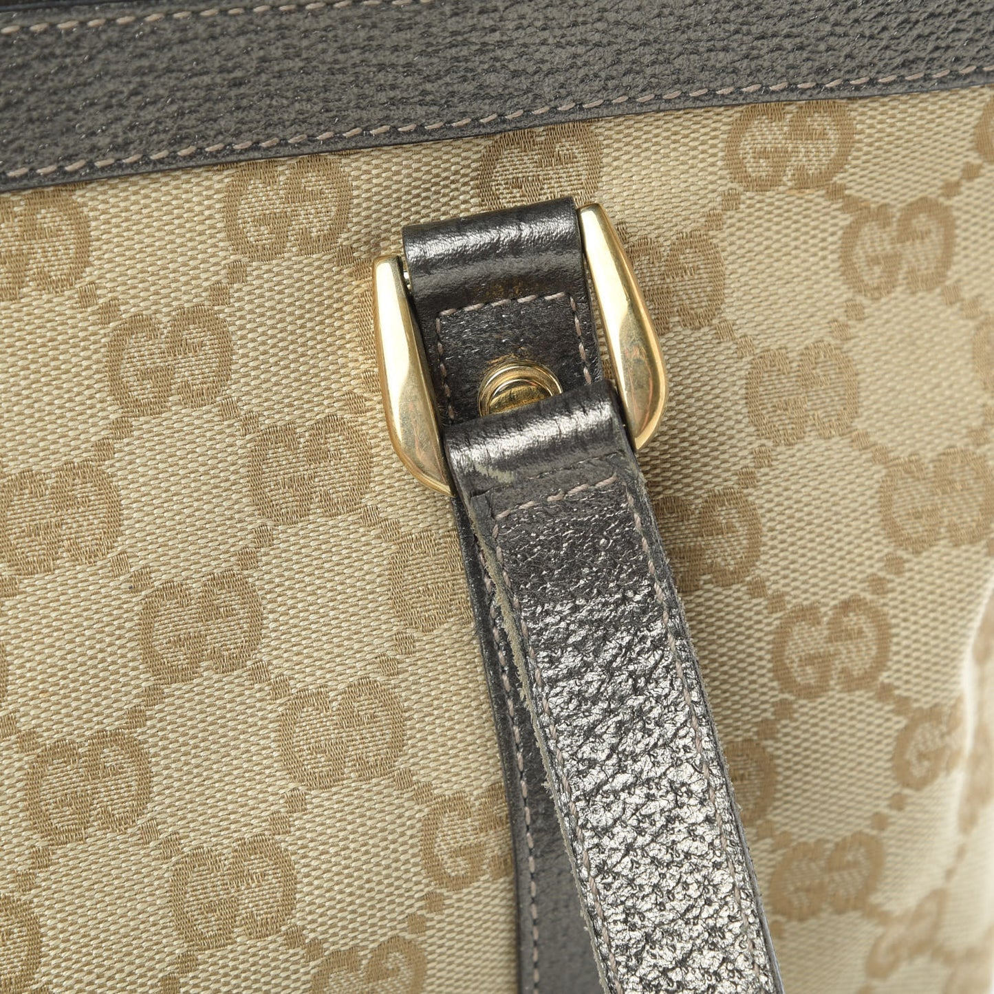 Monogram Medium Abbey Tote Dark Brown