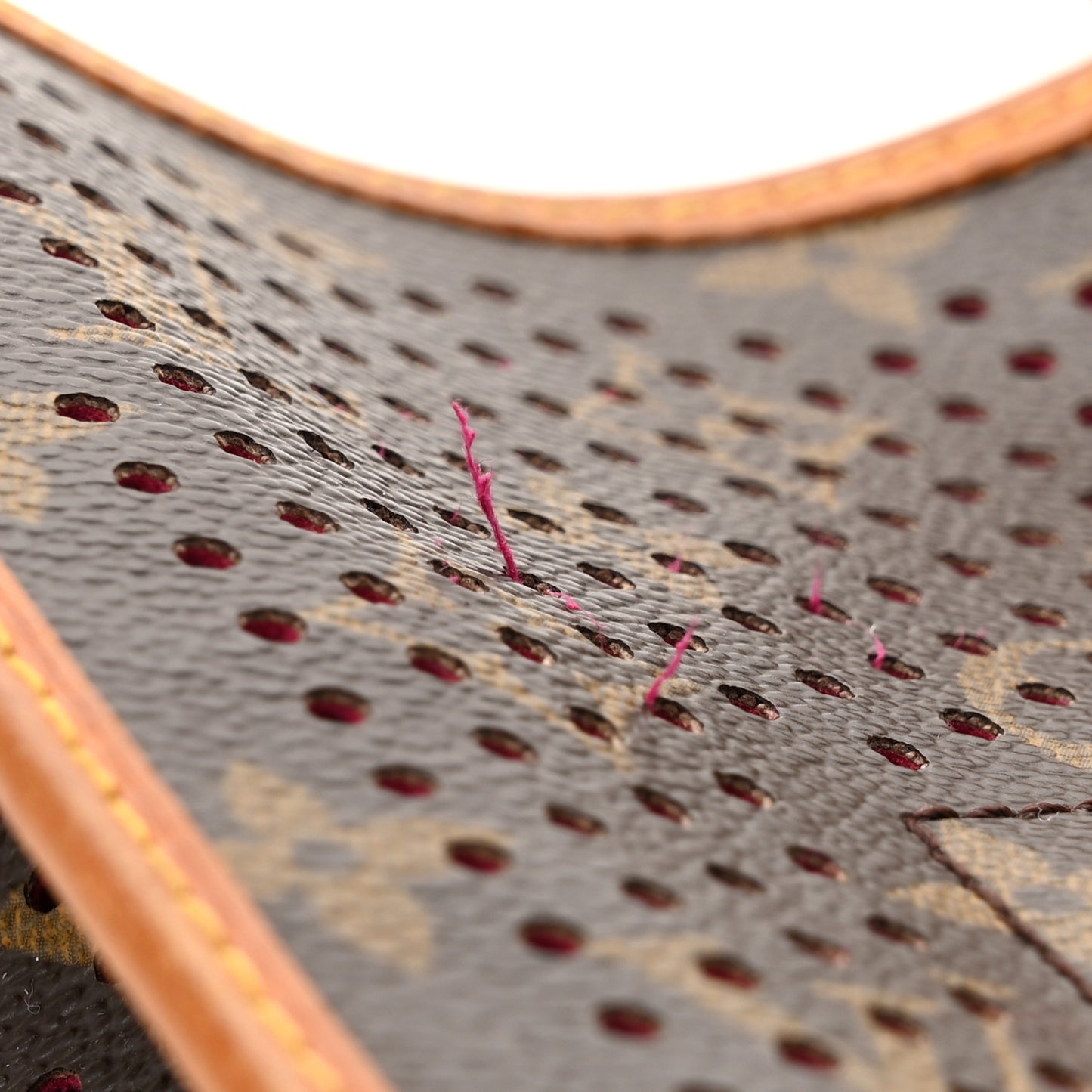 Monogram Perforated Musette Fuchsia