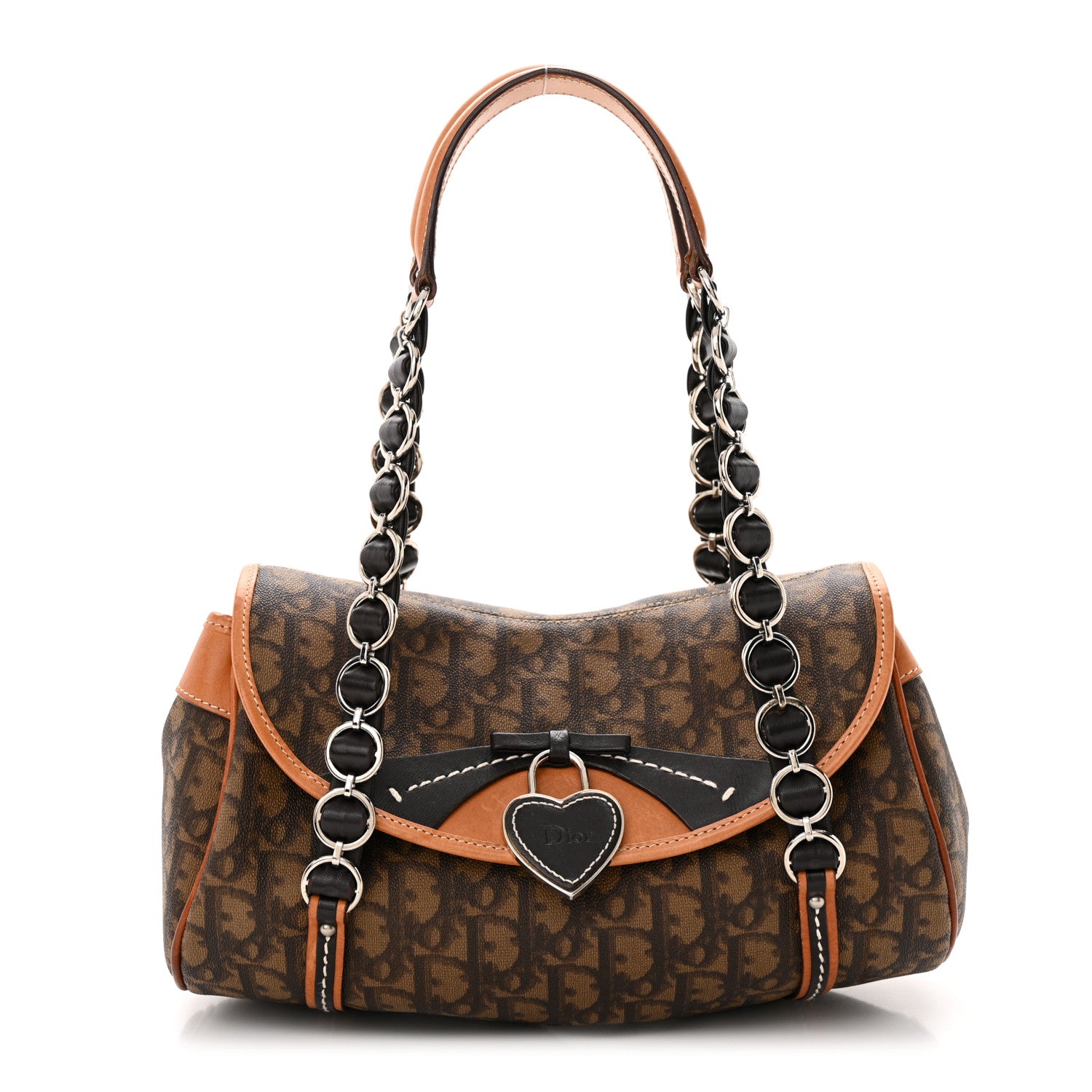 Christian Dior Monogram Romantique Trotter Flap Bag Brown 1 of 12
