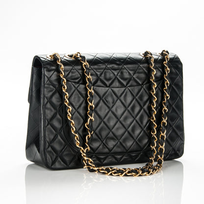 Chanel Lambskin Quilted XL Jumbo Single Flap Black 3 of 8