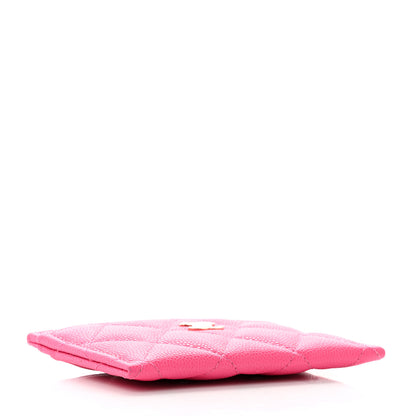 Chanel Caviar Quilted Card Holder Pink 4 of 9