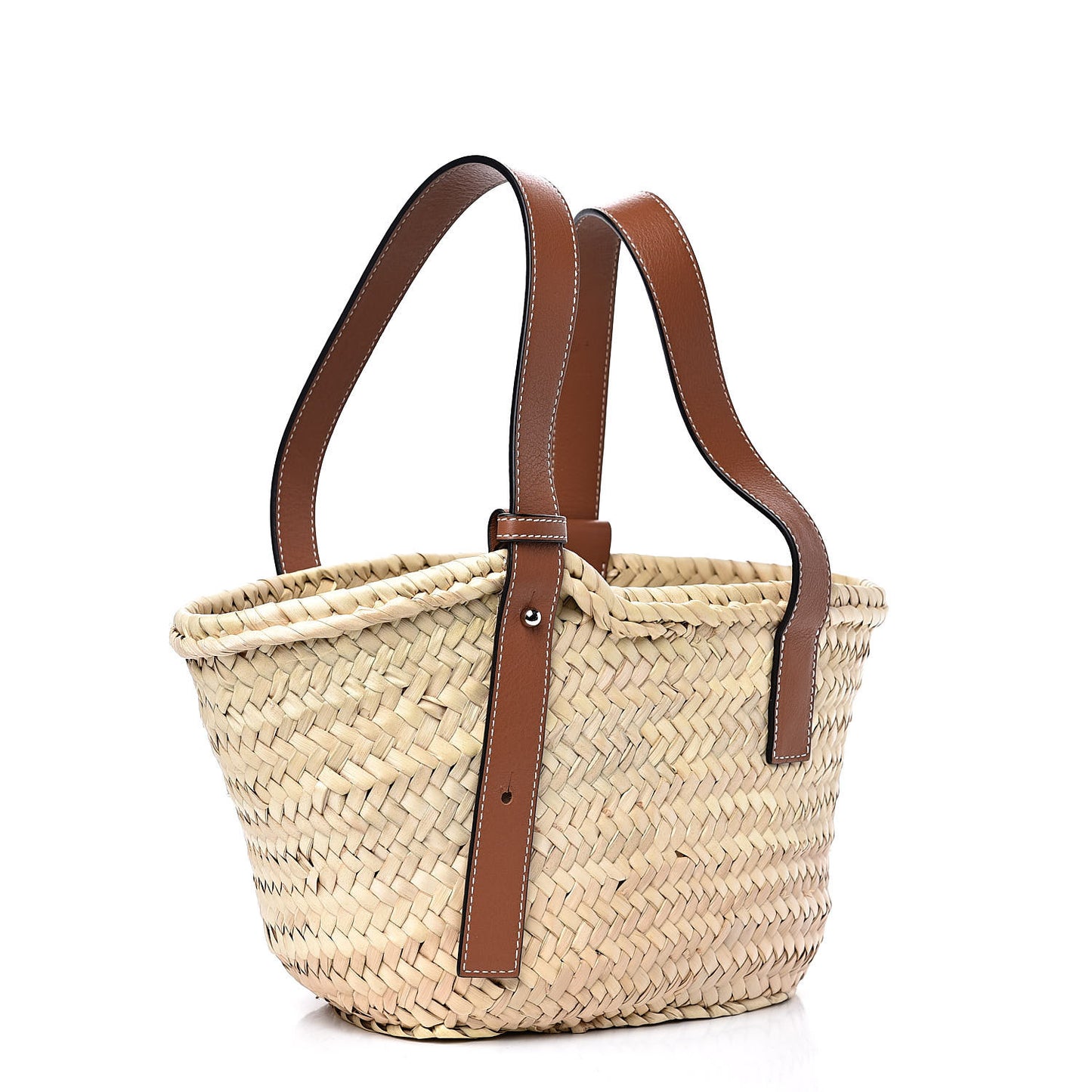 Raffia Small Basket Tote Bag Natural Orange