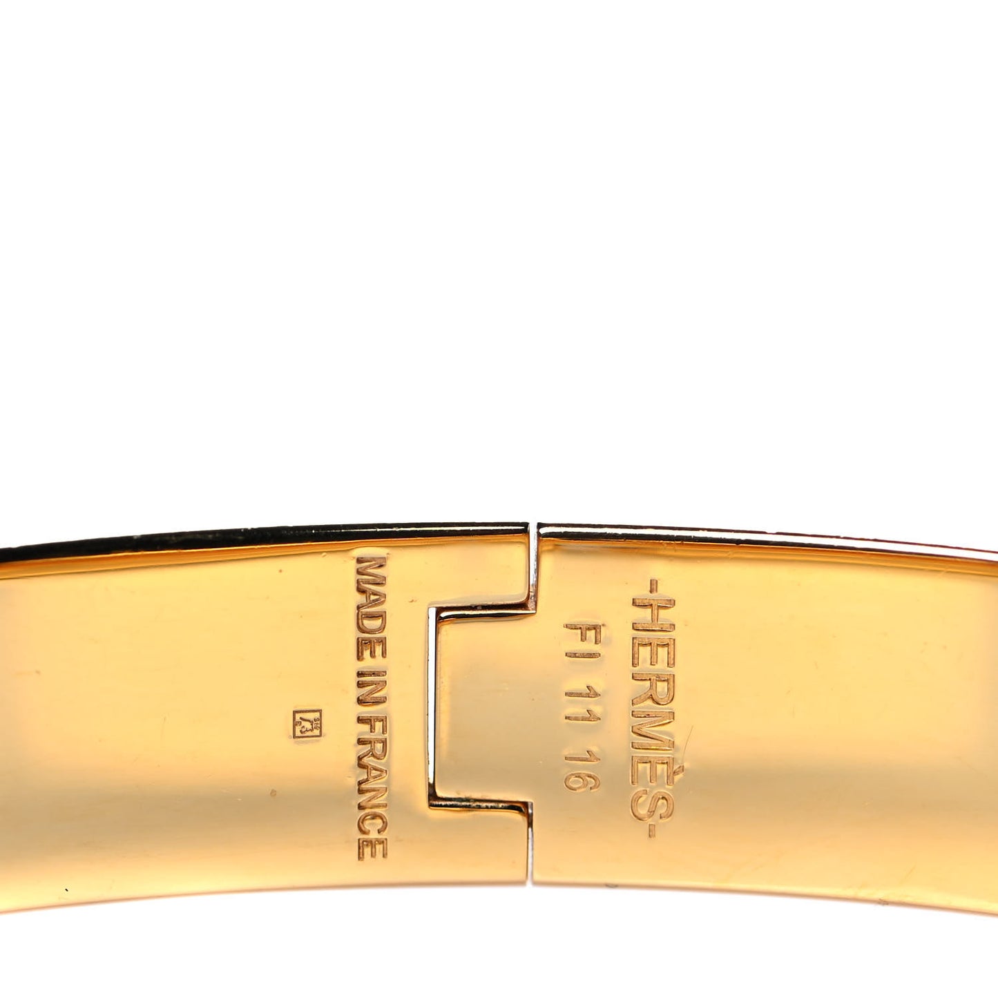 Enamel Narrow Clic Clac H Bracelet GM Black