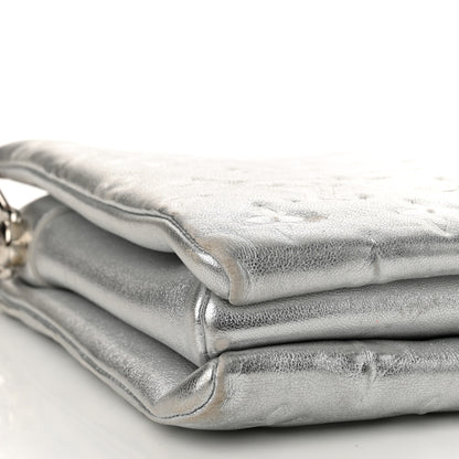 Louis Vuitton Metallic Lambskin Embossed Monogram Coussin PM Silver 10 of 17