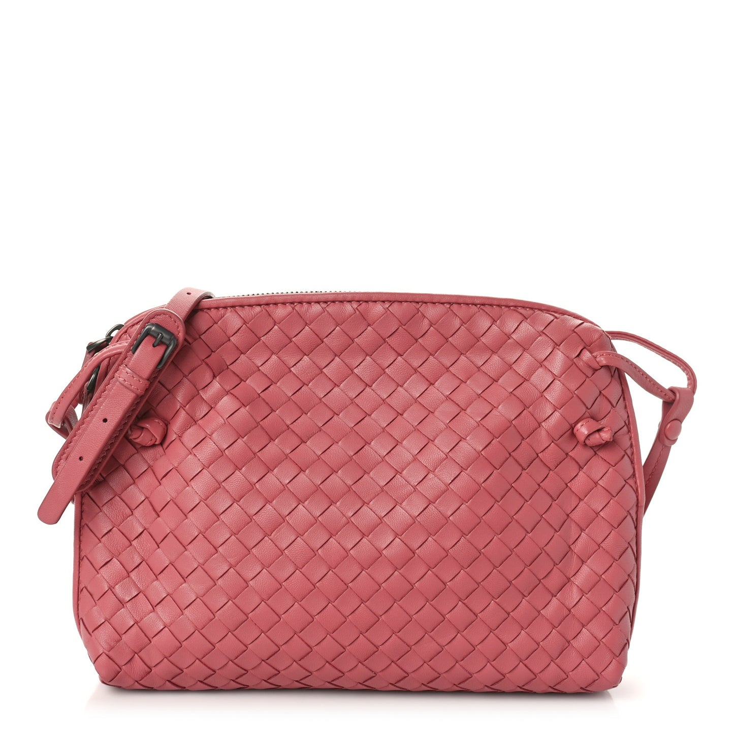 Nappa Intrecciato Nodini Crossbody Messenger Rose Pink