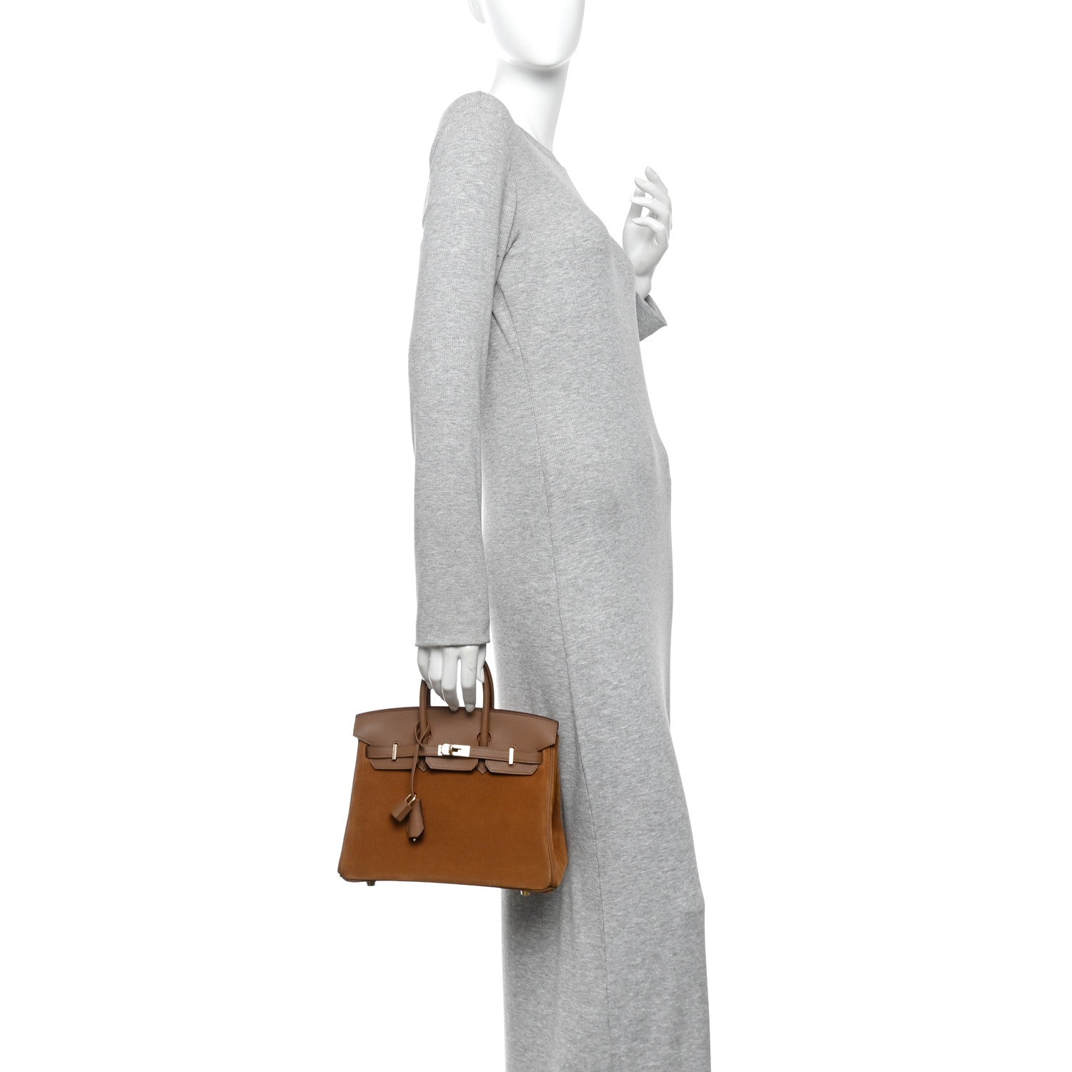 Hermes Veau Doblis Swift Grizzly Birkin 25 Alezan 3 of 21
