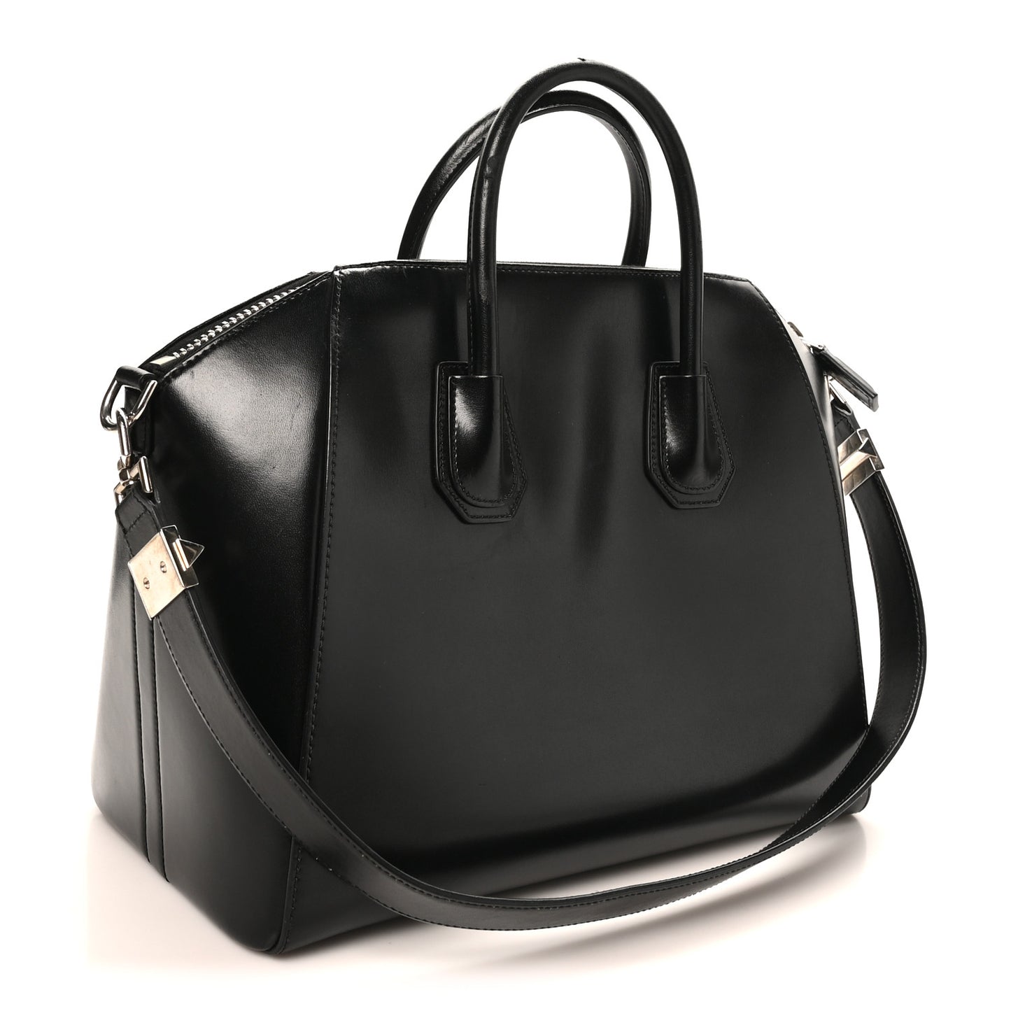 Shiny Lord Calfskin Medium Antigona Black