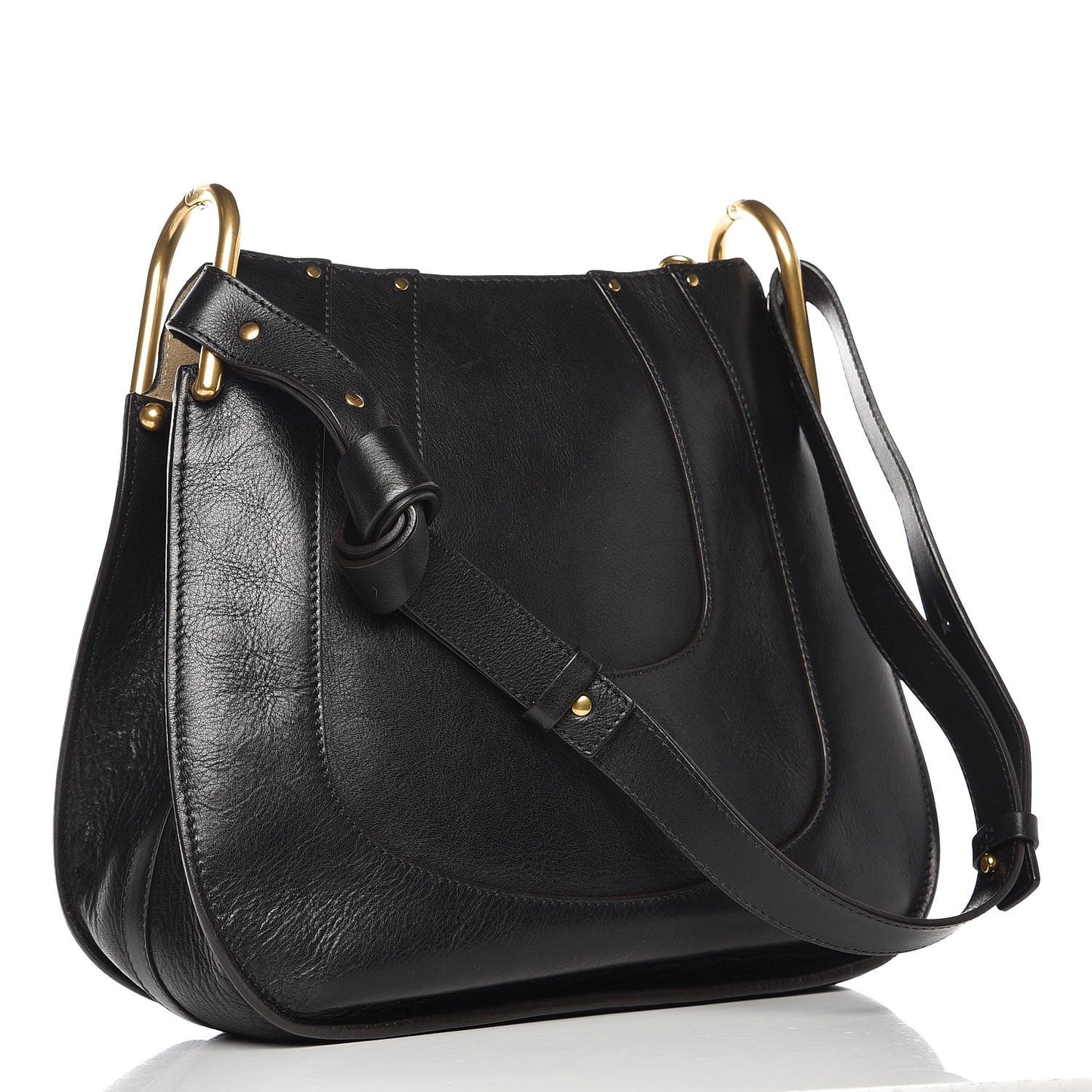 Calfskin Small Hayley Hobo Black