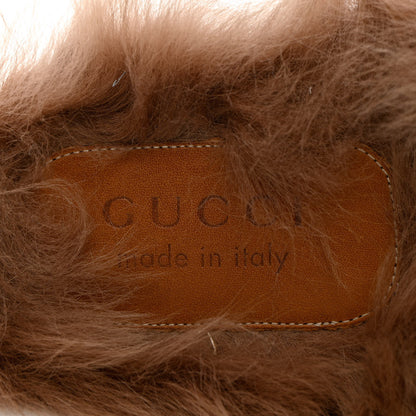 Gucci Herringbone Fur Web GG Mens Princetown Slippers 10 Black White 6 of 12