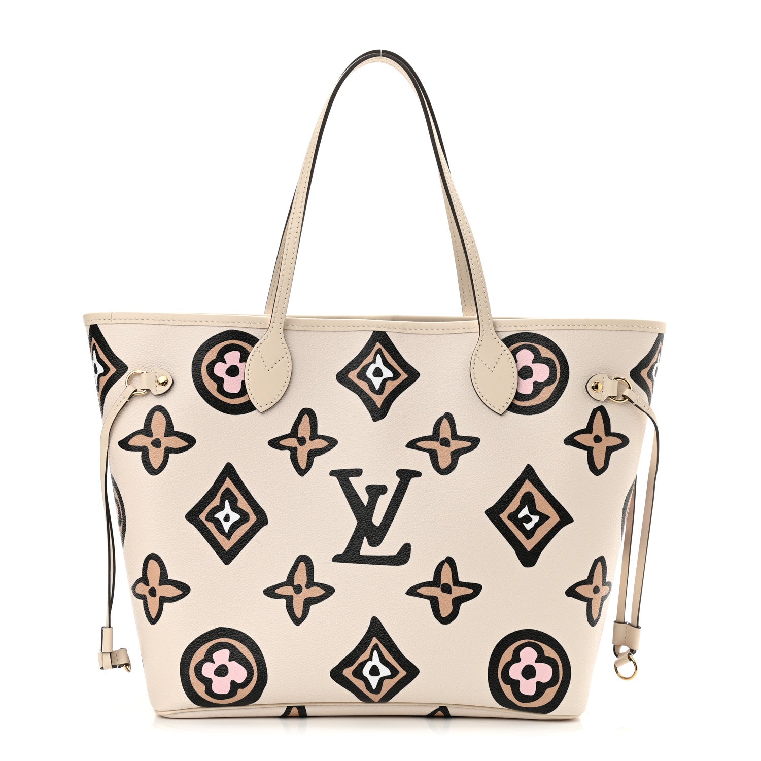 Louis Vuitton Monogram Giant Wild At Heart Neverfull MM Creme 3 of 10