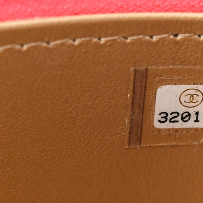 Chanel Lambskin Quilted Small Pearl Crush Vanity Case With Chain Red 7 of 15