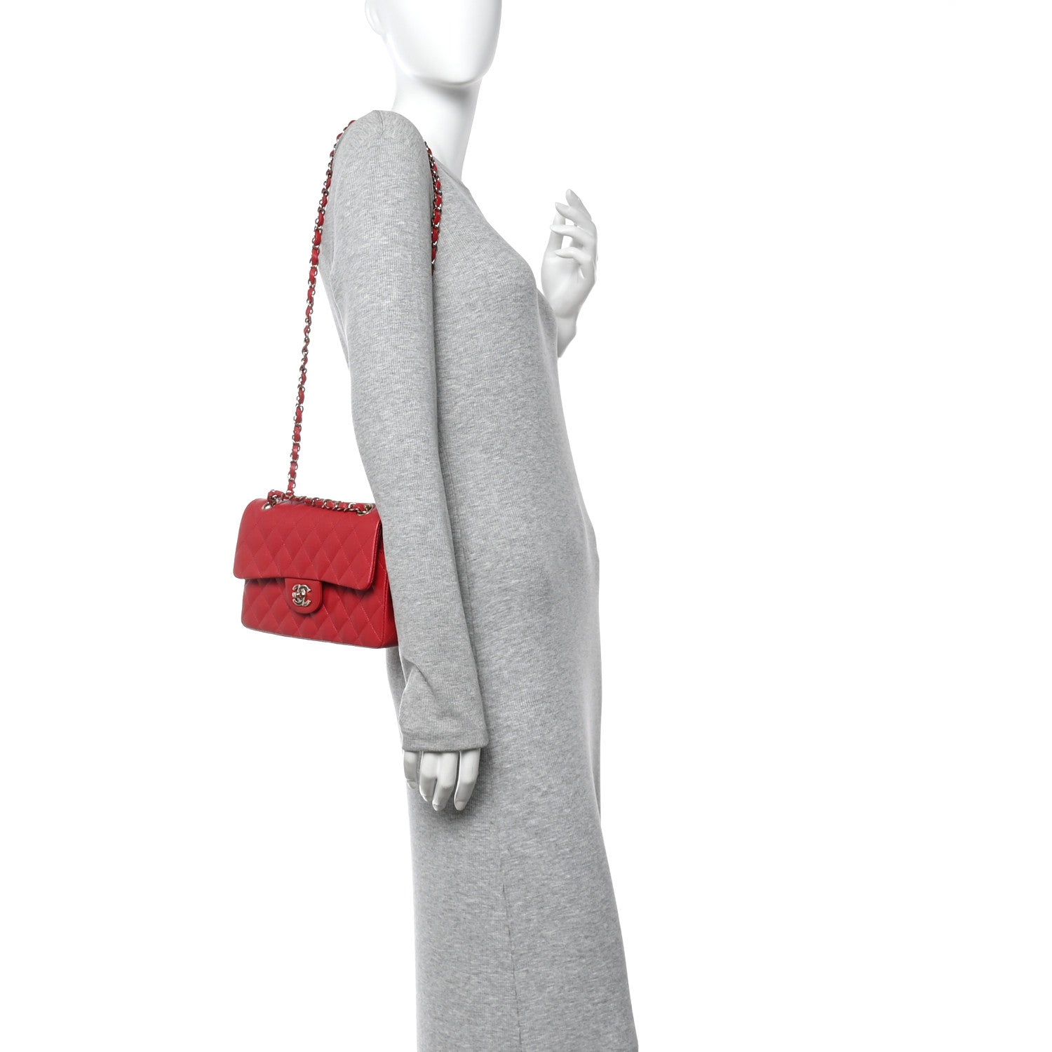 Chanel Caviar Quilted Small Double Flap Red 2 of 11