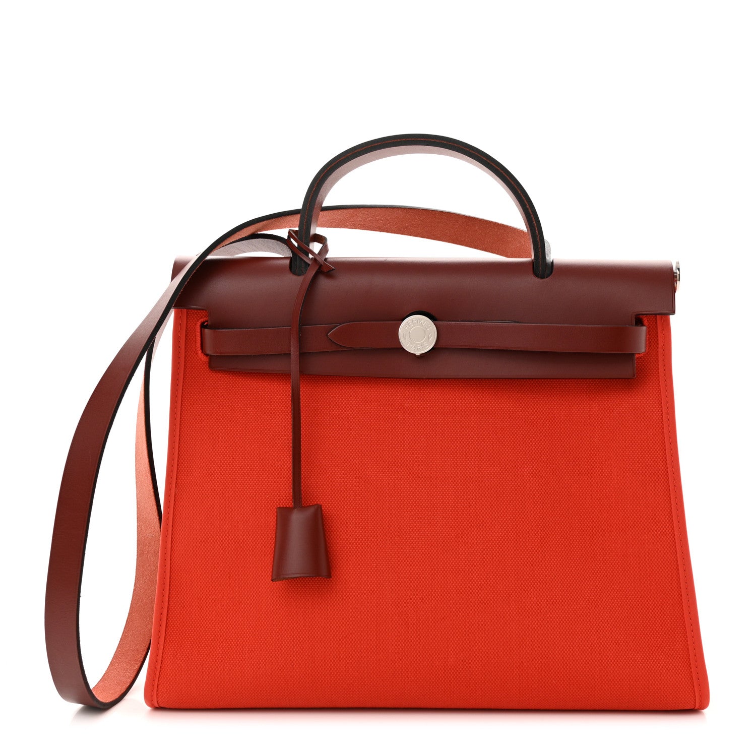 Hermes Vache Hunter Toile Herbag Zip 31 Capucine 1 of 10