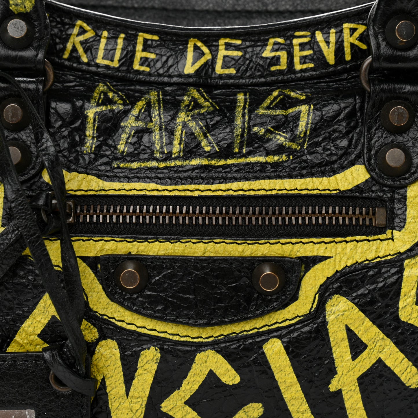 Agneau Graffiti Classic Hardware S City Black Yellow
