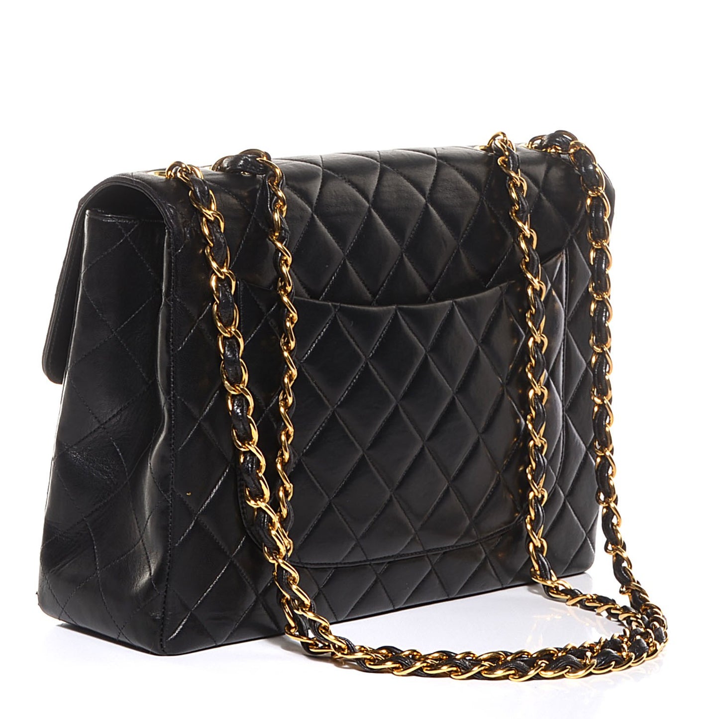 Lambskin Jumbo Flap Black