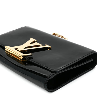Louis Vuitton Patent Chain Louise MM Black 9 of 10