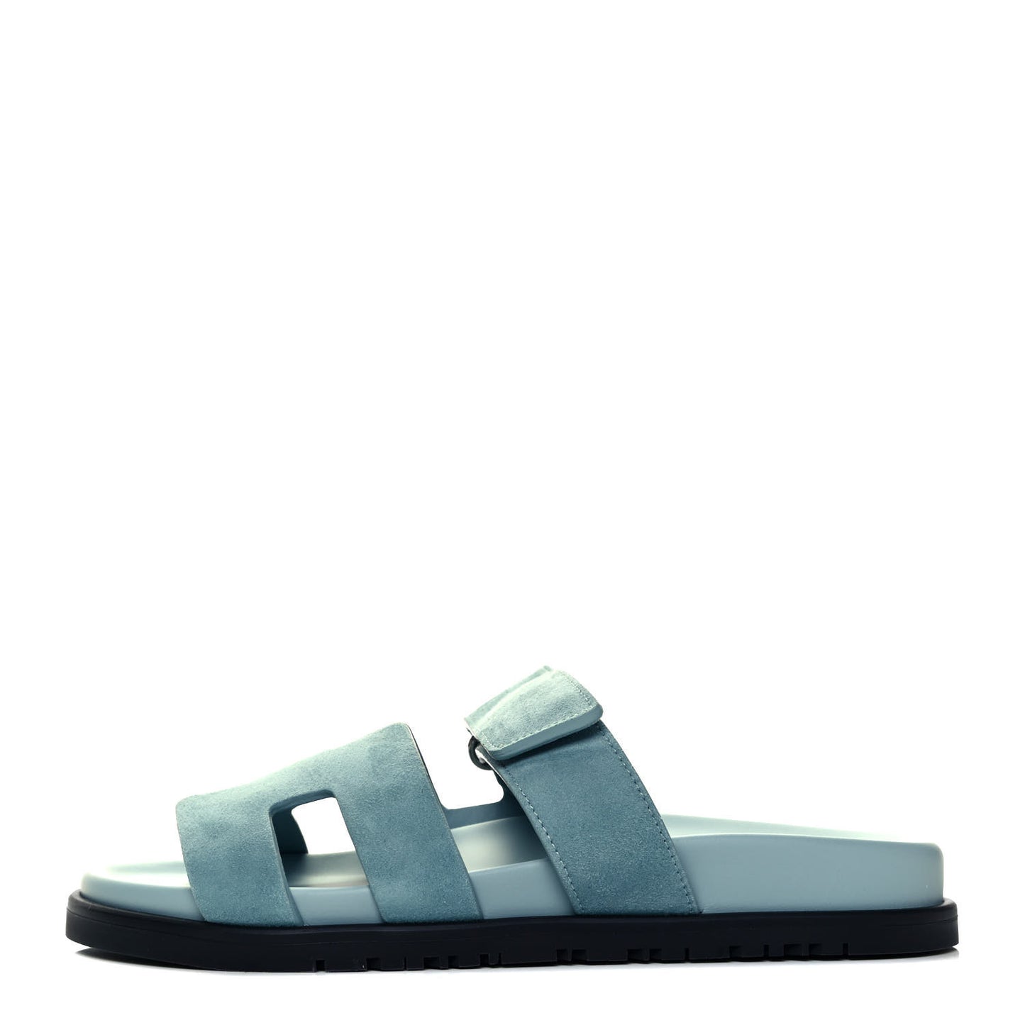 Suede Goatskin Womens Chypre Sandals 37.5 Vert d'eau