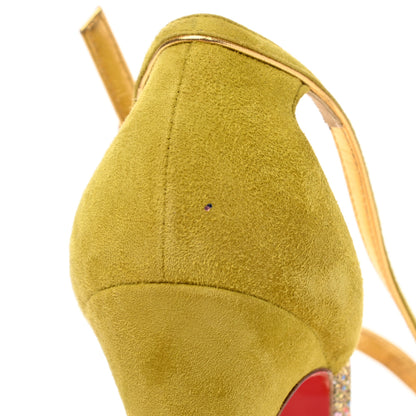 Christian Louboutin Suede Mignons 160 Sandals 39 Chartreuse 7 of 7