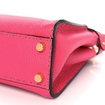 Fendi Cuoio Romano Selleria Mini Peekaboo Iconic Satchel Fuxia 11 of 11