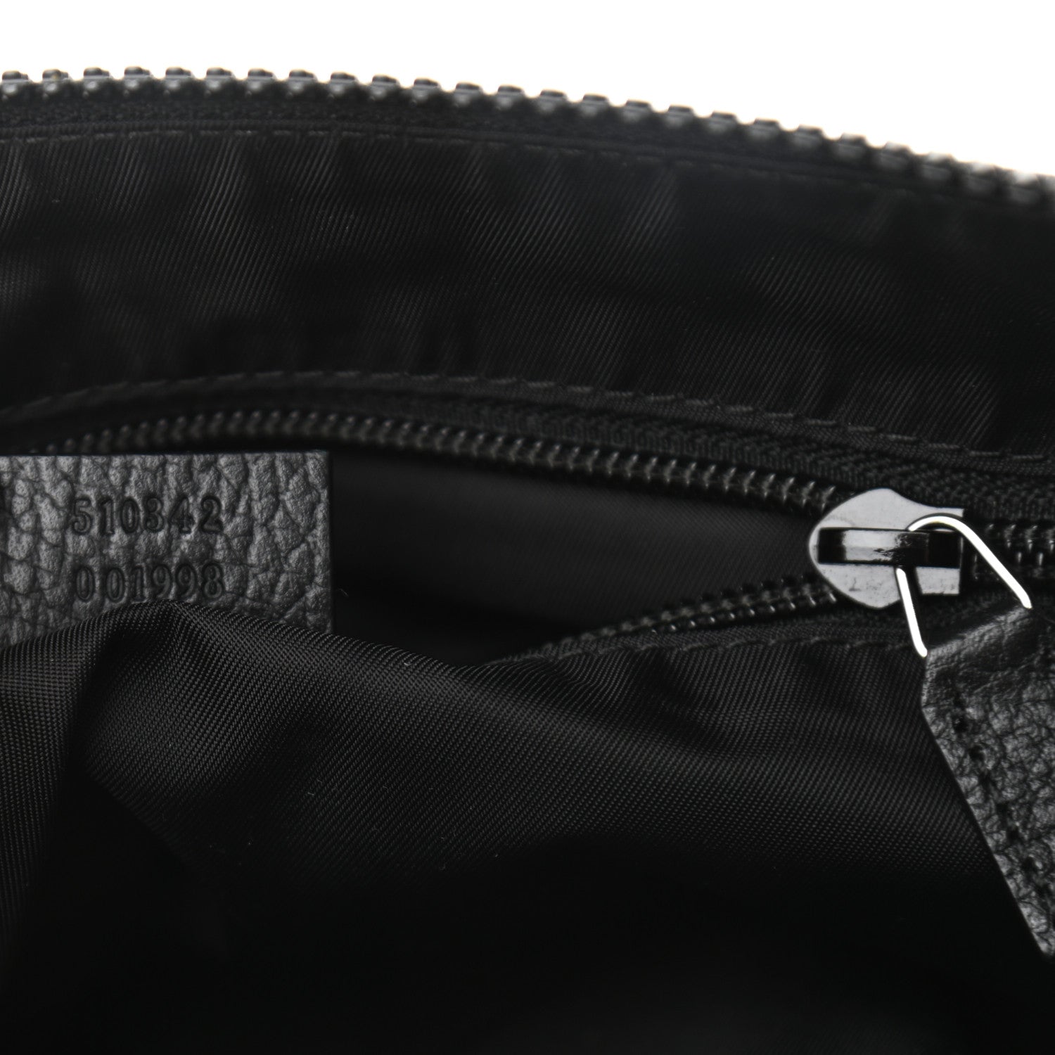 Gucci Nylon Monogram Dollar Calfskin Flat Messenger Bag Black 7 of 10
