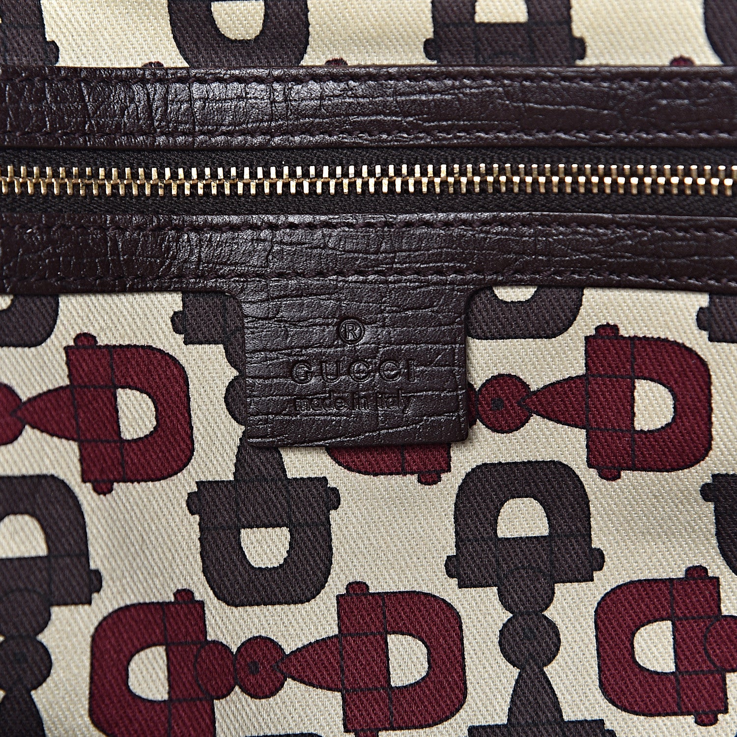 Gucci Monogram Medium Jolicoeur Tote Dark Brown 6 of 13