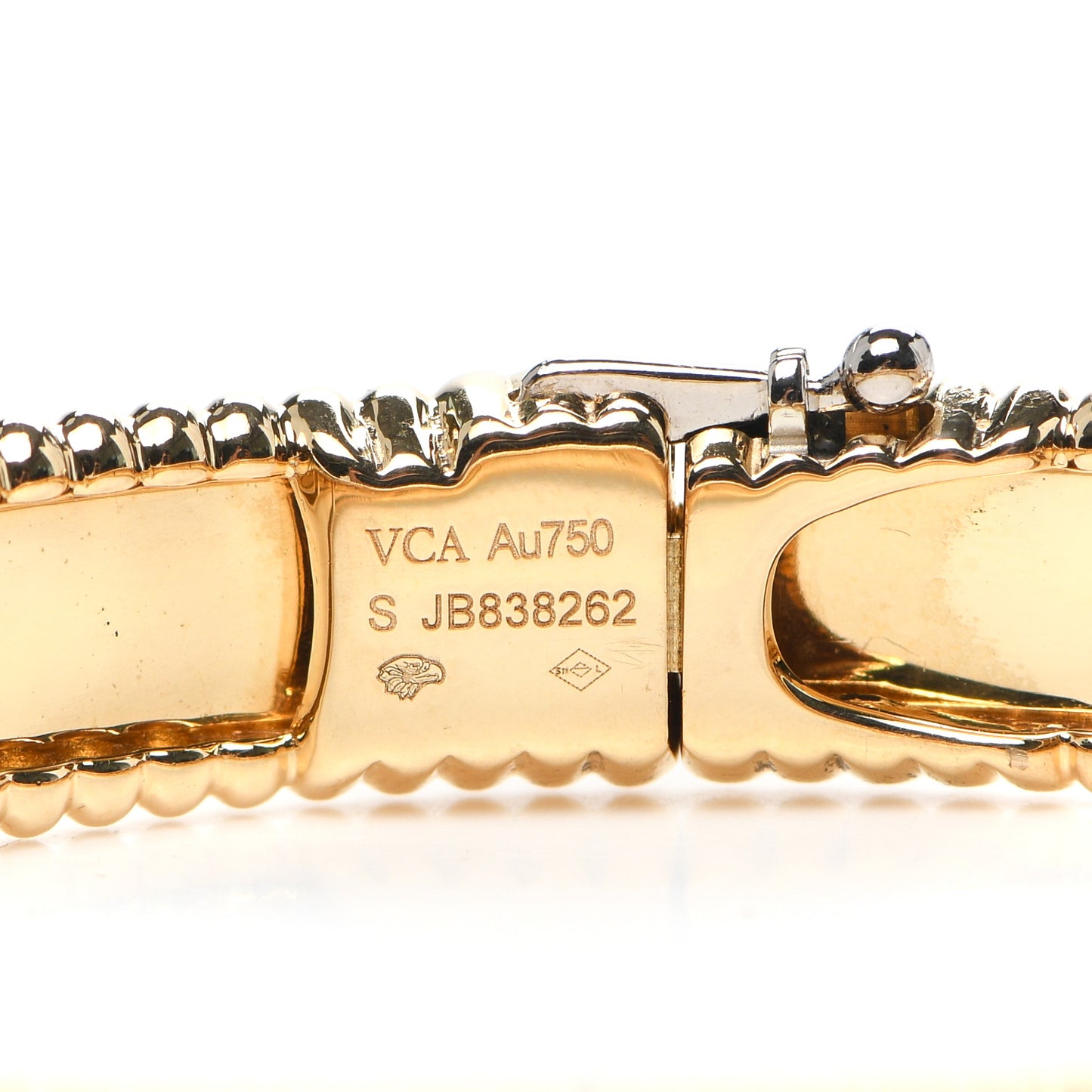 18K Yellow Gold Perlee Signature Bangle Bracelet S